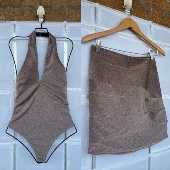 ALIX NYC Cyrus SET Skirt and body suit size small x 2 piece bundle - Picture 2 of 16